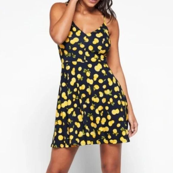 Nine Britton Lemon Skater Dress. Cottagecore,  Coastal Cowgirl. Lemons - Picture 1 of 12